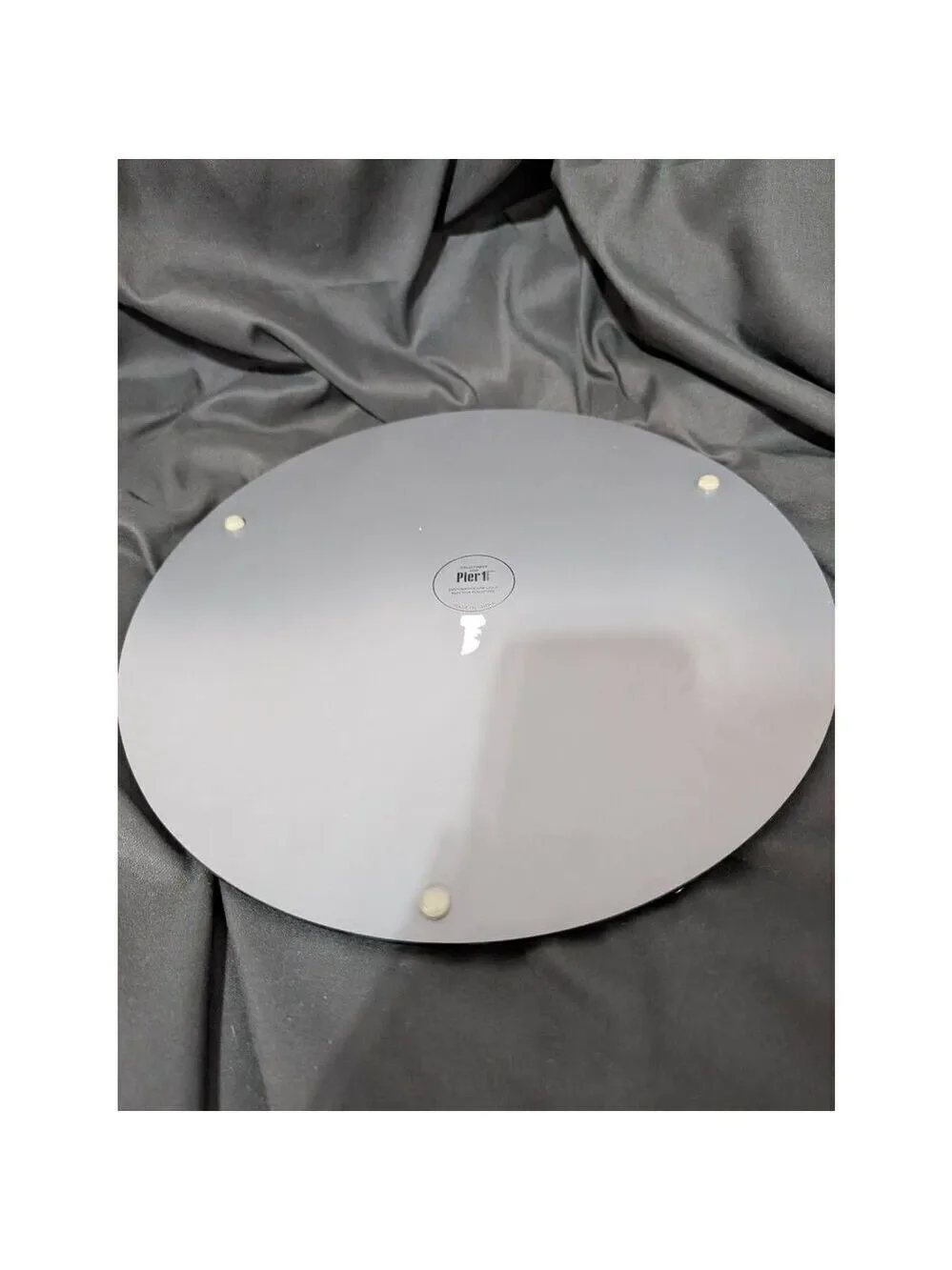 Pier 1 Round Mirror Vanity Tray 14' Diameter Retro Glam